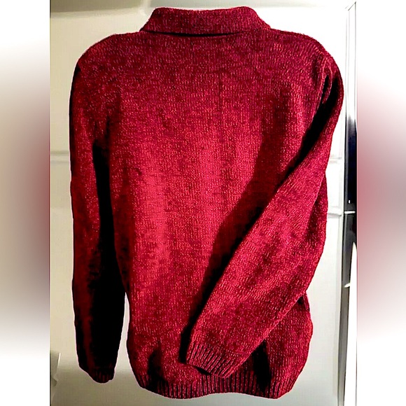 🪔ALFRED DUNNER🪔 FULL ZIP CUDDLY WARM VELOUR VELVETY CARDIGAN SWEATER EUC🎄 - Picture 5 of 12